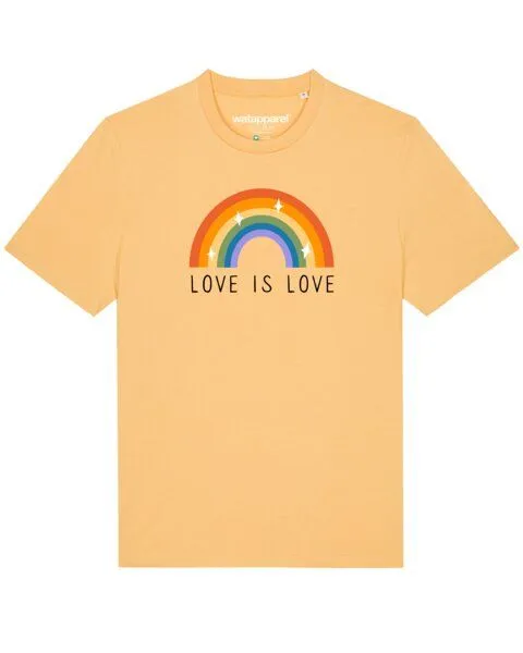 watapparel watapparel T-Shirt Unisex Love is Love, Nispero, – Produktbild 1 von 3