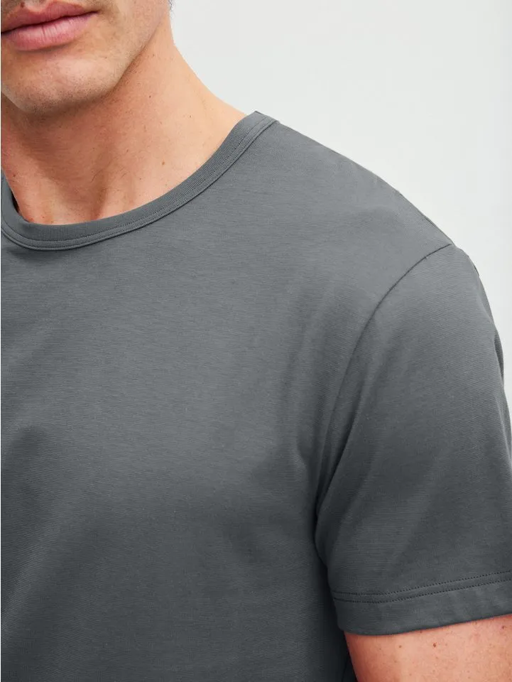CALIDA CALIDA Kurzarmshirt RMX Sleep Holiday Herren (1-tlg) weiche Baumwollqualität und entspannter Komfort, Grau, – Produktbild 5 von 5