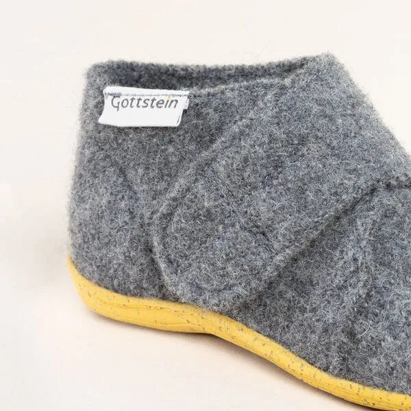 Gottstein Gottstein Kinder-Hausschuh Alpine Racer RU für Jungen & Mädchen aus 100% Schurwolle, Grau, – Produktbild 3 von 3