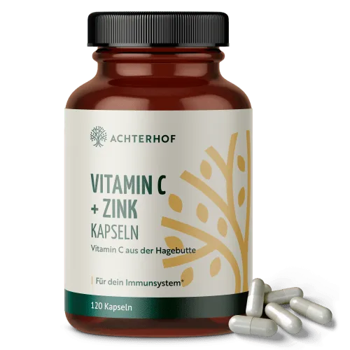 vom Achterhof Vitamin C + Zink Kapseln (120 Kapseln) – Produktbild 1 von 1