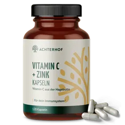 vom Achterhof Vitamin C + Zink Kapseln (120 Kapseln) – Produktbild 1 von 1