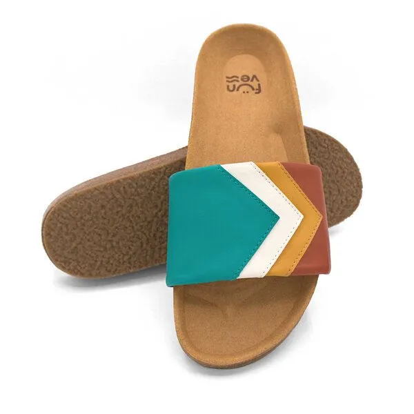 Fünve Fünve Vegane Slides mit Fußbett | Damen, Sunset (braun), – Produktbild 2 von 4
