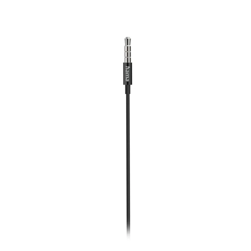 Hama Hama Kopfhörer "Popply", In-Ear, Mikrofon, Kabelknickschutz, 3,5 mm, Schwarz, – Produktbild 5 von 6