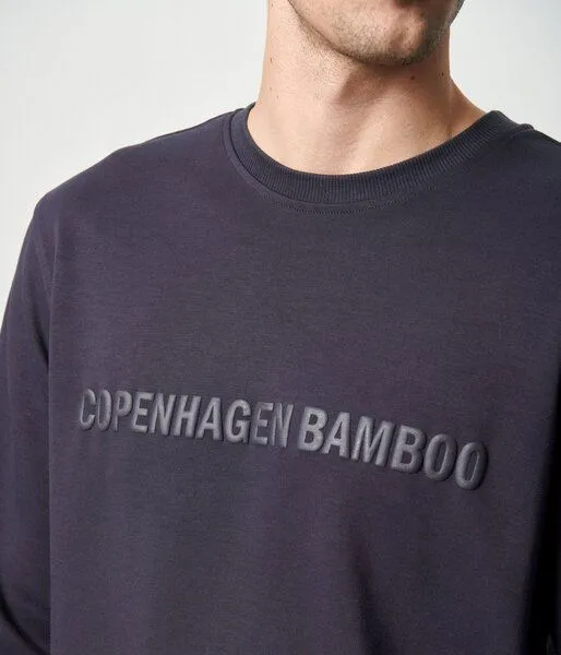 Copenhagen Bamboo Dunkelgraues Sweatshirt aus Bambus mit Logo – Produktbild 2 von 4