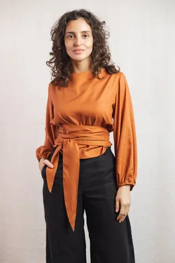 Jyoti - Fair Works Jyoti - Fair Works Damen vegan Bluse Prasoon Rost – Produktbild 1 von 1