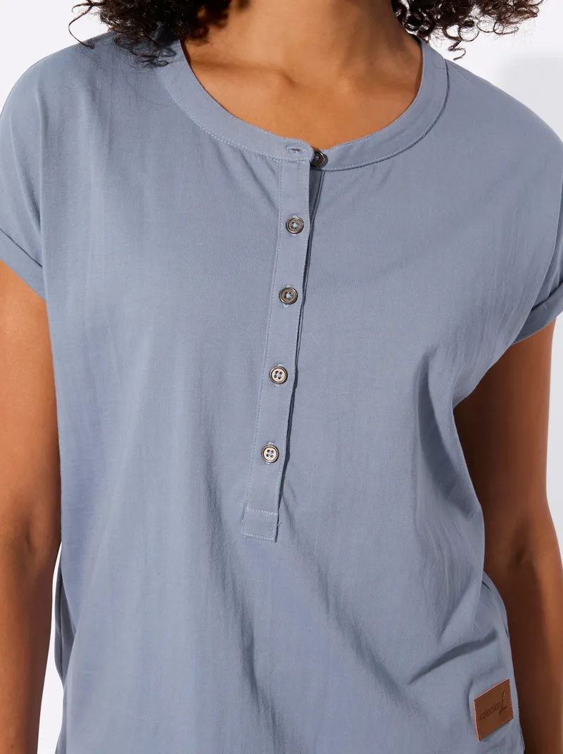 Witt Rundhalsshirt taubenblau, Taubenblau, – Produktbild 2 von 2