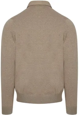 Profuomo Profuomo Longsleeve Poloshirt Luxury Basic Beige - Größe XL – Produktbild 1 von 1