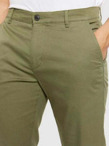 KnowledgeCotton Apparel KnowledgeCotton Apparel Canvas Hose CHUCK aus Bio-Baumwolle, Grün (burned olive), – Produktbild 4 von 4