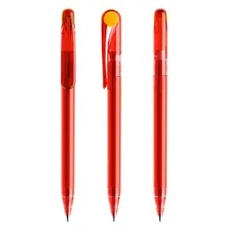 prodir prodir® Drehkugelschreiber DS1 TTT Twist, blaue Mine, rot/gelb, Rot, – Produktbild 1 von 1