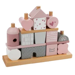 Label Label Stapelbares Holzblockhaus - Rosa – Produktbild 1 von 1