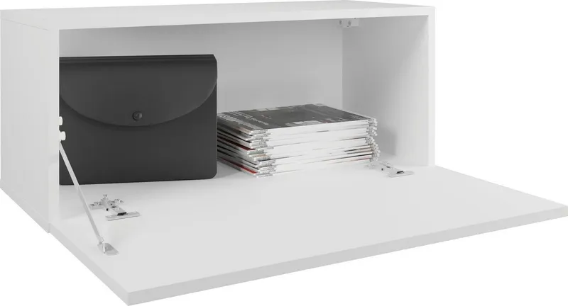 OTTO home Garderobenschrank Paris Kleine Garderobe Wandschrank 70 cm breit, 1 Klappe, Weiß, – Produktbild 3 von 5