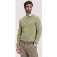 hessnatur hessnatur Strick Pullover Regular aus Bio-Merinowolle mit Bio-Baumwolle, Pastellmoos, – Produktbild 1 von 1
