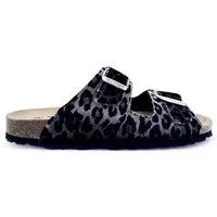 thies Vegane "thies ® Rec Velvet Leo Sandale" aus rec. PES, Grey leo, – Produktbild 1 von 1