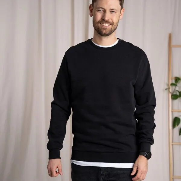Vresh Clothing Vresh Clothing Vritz - Sweater aus Biobaumwolle, Schwarz, – Produktbild 4 von 4
