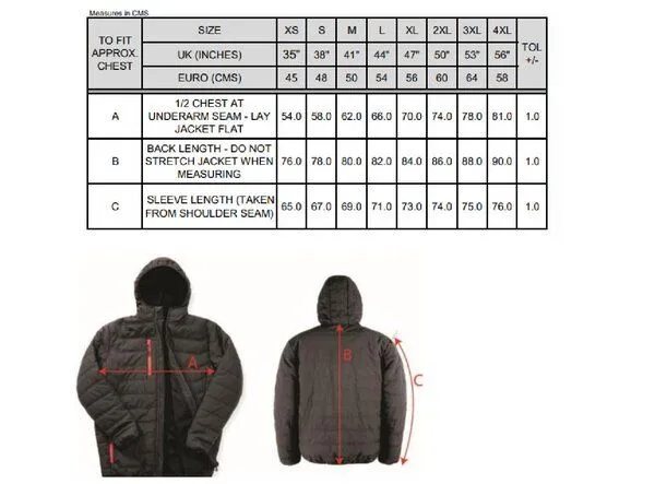 Result Genuine Recycled Result Genuine Recycled Recycelte gefütterte Winter- Regen- und Windjacke mit Kapuze Brusttasche, Schwarz/orange, – Produktbild 3 von 3