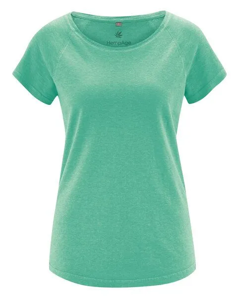 HempAge HempAge Damen Raglan T-Shirt Hanf/Biobaumwolle, Miami(grün), – Produktbild 1 von 4