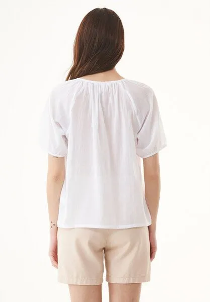 ORGANICATION ORGANICATION Bluse aus Bio-Baumwoll-Voile, Weiß(off white), – Produktbild 4 von 4