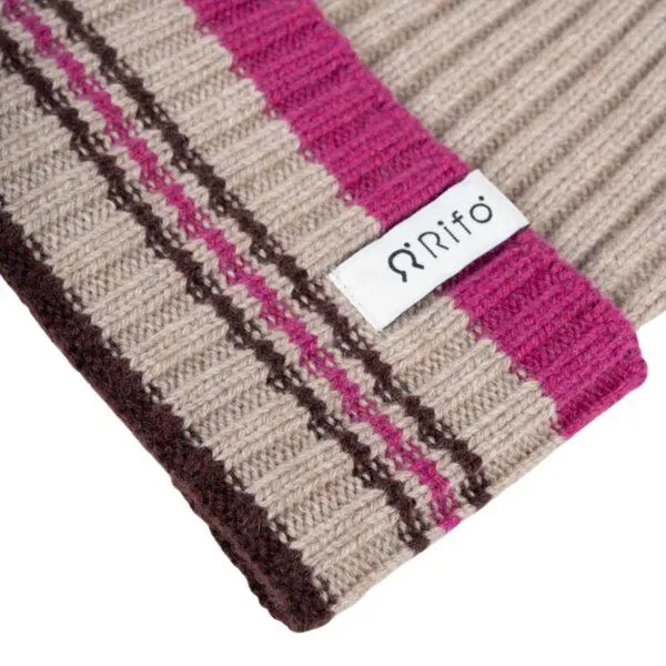 Rifò - Circular Fashion Made in Italy Rifò - Circular Fashion Made in Italy Mütze Mira aus recycelter Kaschmirwolle, Multicolor beige, – Produktbild 3 von 4