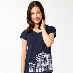Spangeltangel Spangeltangel Damenshirt "Opernhaus", T-Shirt bedruckt, Frauen, festlich leger – Produktbild 1 von 1