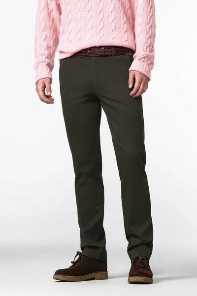 Meyer MEYER Chino in Micro Fantasy, Braun (mokka), – Produktbild 1 von 4
