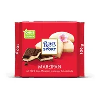 Ritter Sport Ritter Sport Schokolade, Ritter Sport Marzipan Halbbitter Schokolade mit Edel Marzipan 100g – Produktbild 4 von 5