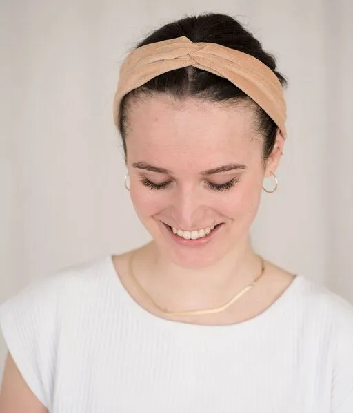 obumi obumi Haarband Bow aus Bio Samt, Beige, – Produktbild 4 von 4