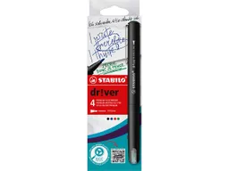 Stabilo STABILO Fineliner "dr!ver" M, 4er-Set, ISCC Plus 94% – Produktbild 1 von 1