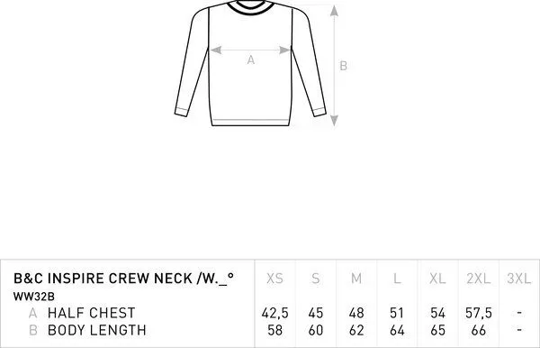 B&C Collection B&C Collection Damen Inspire Crew Neck Sweatshirt, Burgundy, – Produktbild 3 von 3