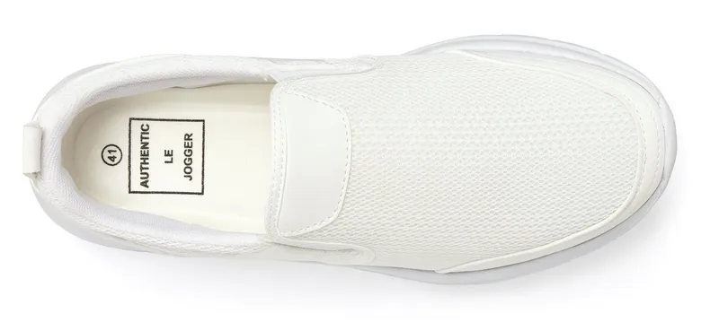 AUTHENTIC LE JOGGER AUTHENTIC LE JOGGER Slipper, Halbschuhe, Freizeitschuhe, Turnschuh, Slip-On-Sneaker Sneaker zum Reinschlüpfen Unisex VEGAN, Weiß, – Produktbild 4 von 5