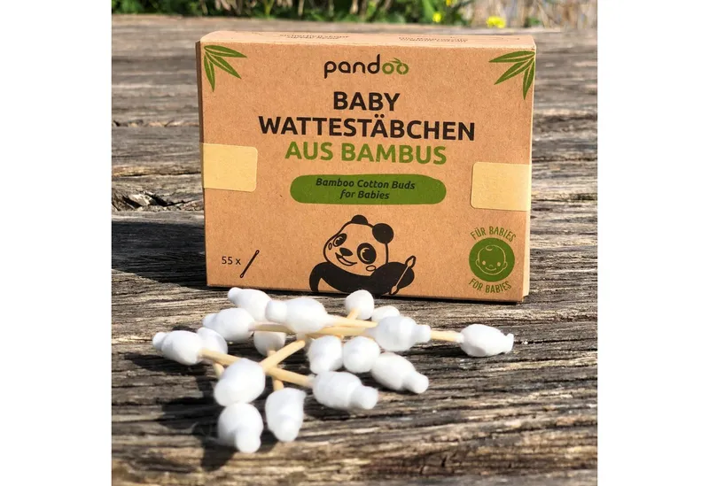 pandoo pandoo Ohrenreiniger Wattestäbchen für Kinder und Babys mit Sicherheitskopf, 55-tlg. – Produktbild 2 von 5