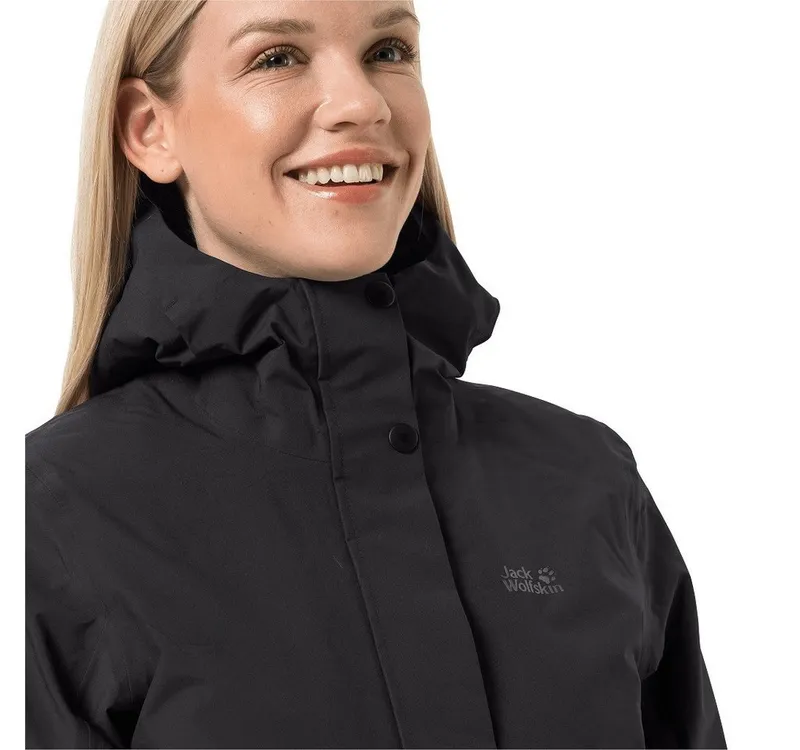 Jack Wolfskin Jack Wolfskin Wintermantel Silent Wisper Parka (wasser- und winddicht, PFC-frei) schwarz Damen, Schwarz, – Produktbild 6 von 6