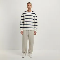 YTWOO YTWOO Basic Unisex-Sweatshirt mit Streifen aus nachhaltiger Baumwolle – Produktbild 1 von 1