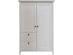 Anrichte 'Solvita' mit 2 Holztüren, 2 SL, B 101 x T 40 x H 150 cm, Kiefer weiß – Produktbild 1 von 1