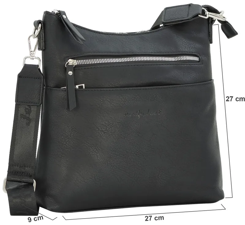 J JONES JENNIFER JONES Umhängetasche Modische Damen Crossbody Schultertasche für Alltag & Freizeit Casual, Schwarz, – Produktbild 4 von 5