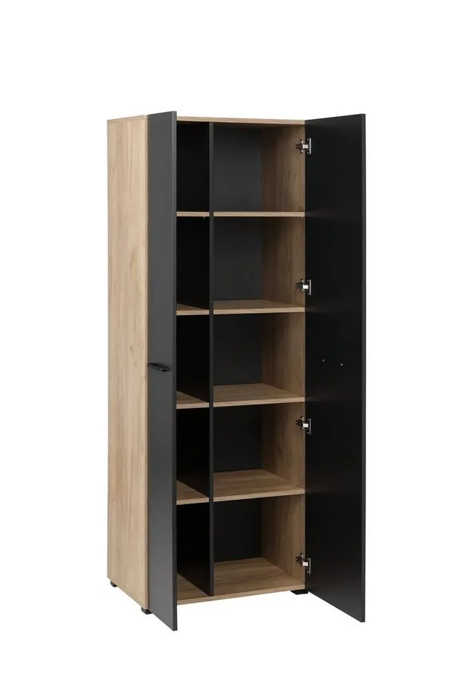 OTTO home Aktenschrank Moid Höhe 174,5 cm, moderner Mehrzweckschrank mit Türen, Grau, – Produktbild 5 von 5