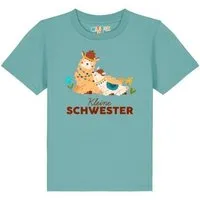 watabout kids watabout.kids T-Shirt Kinder Lama Kleine Schwester, Teal monstera, – Produktbild 1 von 1
