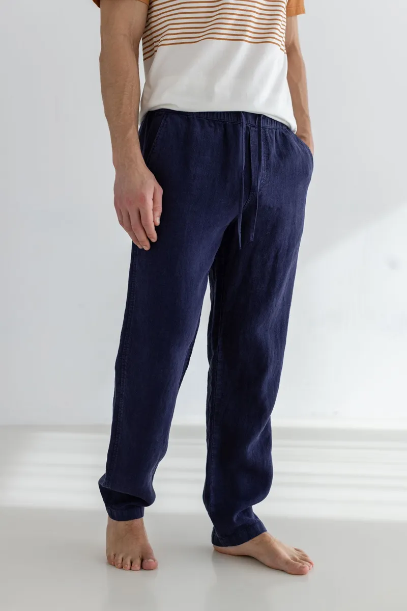 TWOTHIRDS TWOTHIRDS Herren vegan Hose Kotomo Marineblau, Extra dunkelblau, – Produktbild 1 von 1