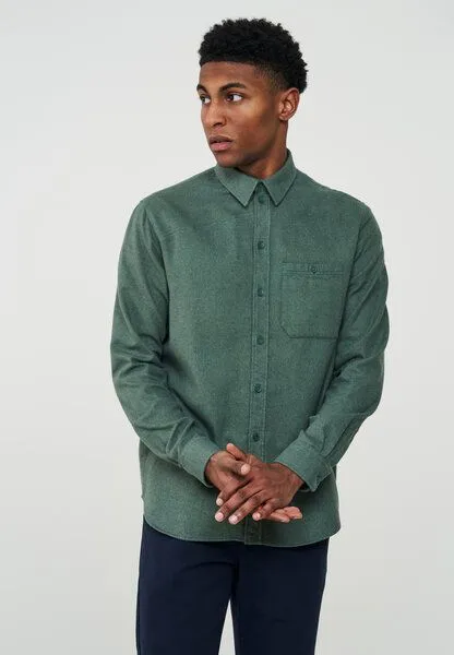 recolution Hemd aus Tencel Bio-Baumwolle Mix | DISANTHUS TWOTONE recolution, Deep green (grün), – Produktbild 1 von 4