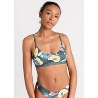 boochen boochen Bikini Top Surin - wendbares Bikini Oberteil mit schmalen Trägern, Oliv green wildflower, – Produktbild 1 von 1