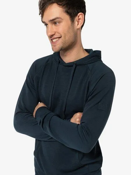 Super.Natural Super.Natural Kapuzenpullover FAVOURITE BIO für Herren, Merino, Blueberry, – Produktbild 2 von 4