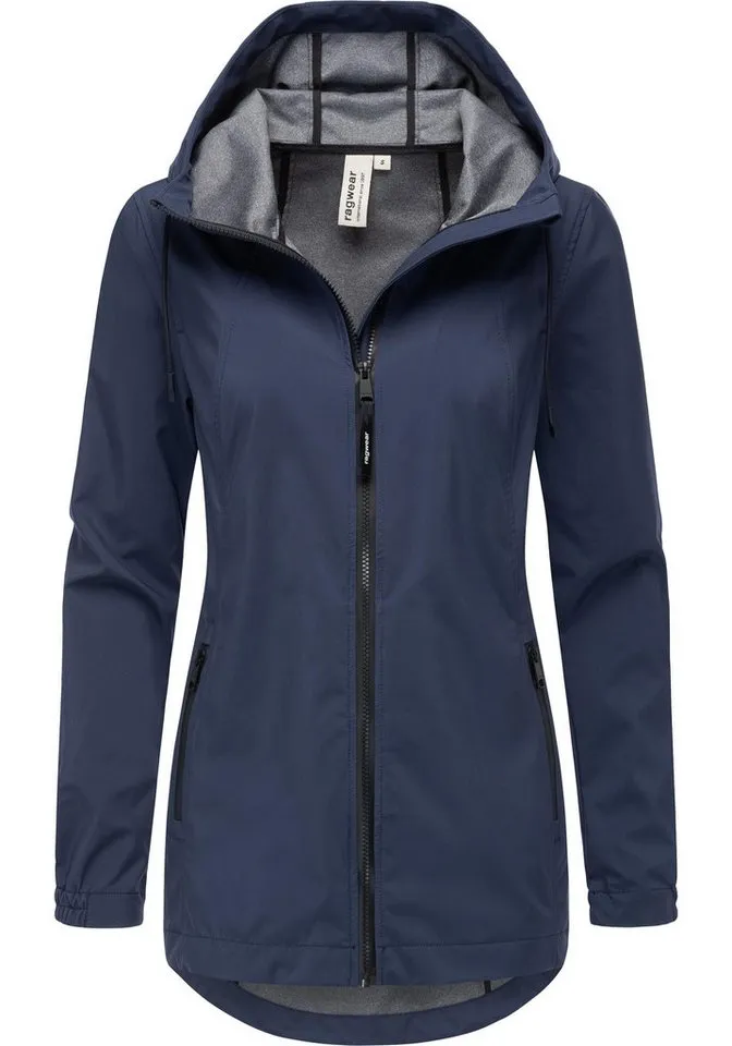 ragwear ragwear Kurzmantel Zuzka Sport Wasserdichter kurzer Übergangsmantel für Damen, Blau, – Produktbild 4 von 4