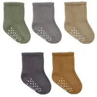 bistyle bistyle Baby-Socken Basic 5er-Pack – Kurzsocken, GOTS-zertifiziert, hoher Baumwollanteil Rutschfeste Sohle, Colormix, – Produktbild 1 von 1