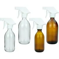 mikken mikken Sprühflasche 250 ml | 500 ml braun + klar Glas – Produktbild 1 von 1