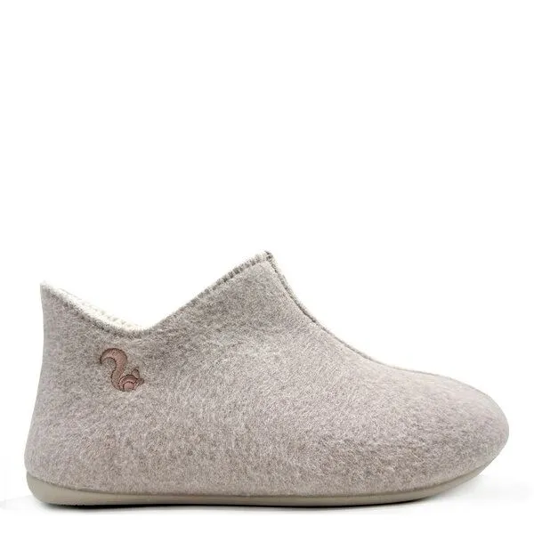 thies Veganer Hausschuh "thies ® Organic Slipper Boot ", aus Bio-Baumwolle, fair produziert, Truffle, – Produktbild 1 von 4