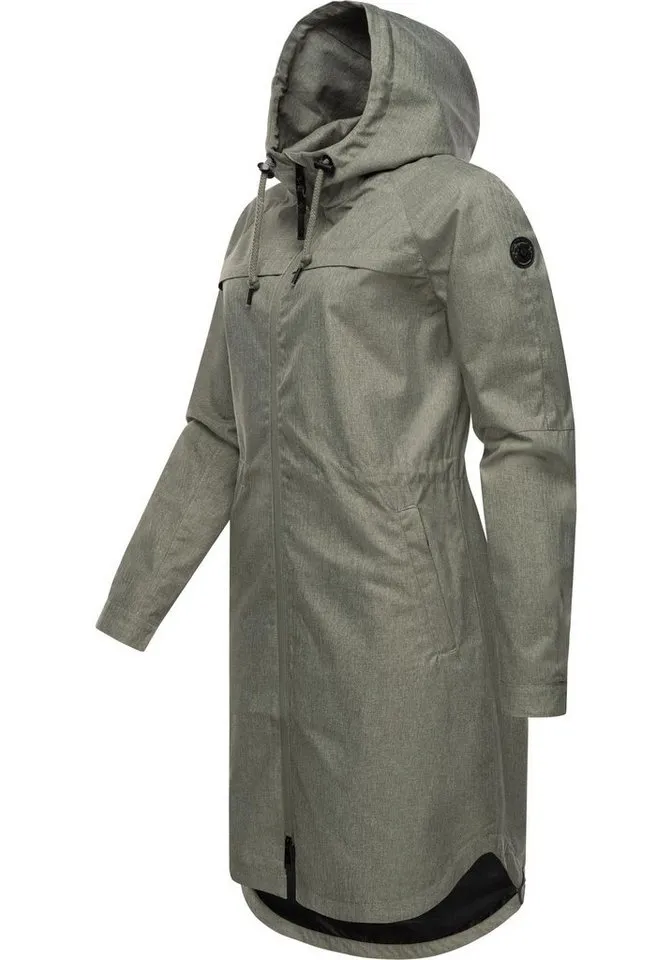 ragwear ragwear Outdoorjacke Belinka Wasserdichte lange und sehr leichte Übergangsjacke, Grün, – Produktbild 2 von 2