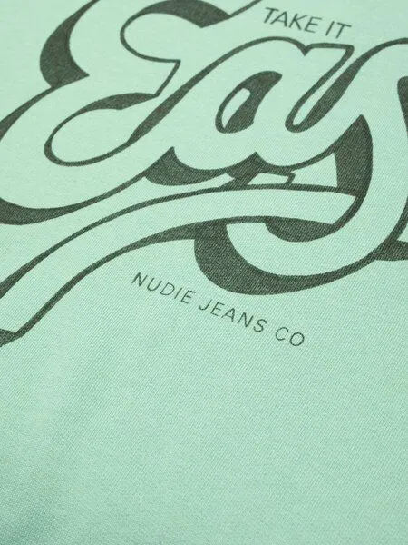 Nudie Jeans Nudie Jeans Palle Sweatshirt Take it easy, Turquoise /türkis, – Produktbild 4 von 4