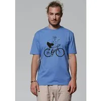 watapparel watapparel T-Shirt Unisex Fahrrad und Pizza, Bright blue, – Produktbild 1 von 1