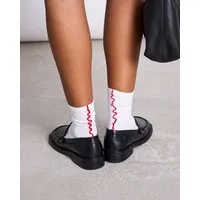 JAN N JUNE JAN N JUNE Overlock SOCKS, White cherry red (weiß rot), – Produktbild 1 von 1