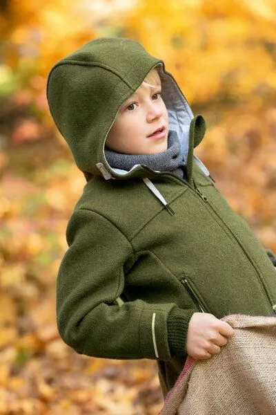 Disana Disana Kinder Bio Outdoor-Jacke Walk Merinowollle, Anthrazit, – Produktbild 3 von 4
