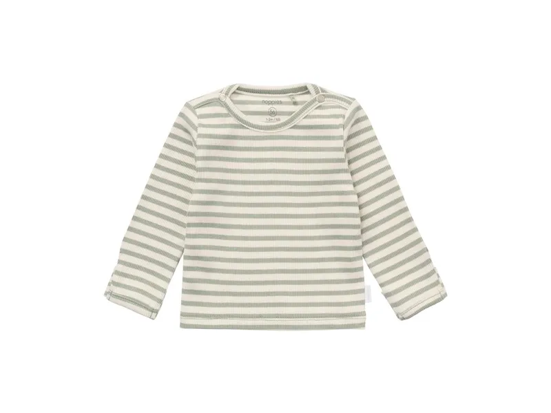 Noppies Langarmshirt Natal Bio-Baumwolle (kbA) iceberg green geringelt rip 62, Grün, – Produktbild 1 von 1